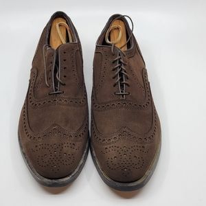 Allen Edmonds McAllister Wingtip Oxford, suede. Brown 10.5 C  (not worn)